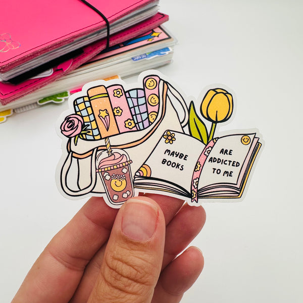 Books Are Addicted To Me Stickers
