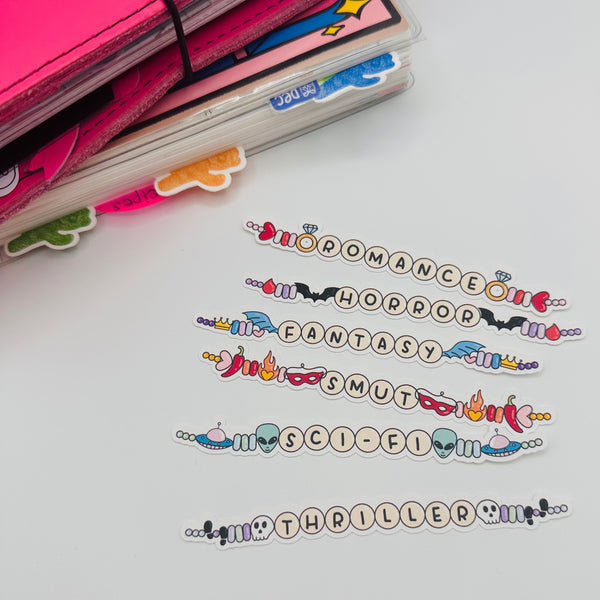 Book Trope Friendship Bracelet Stickers