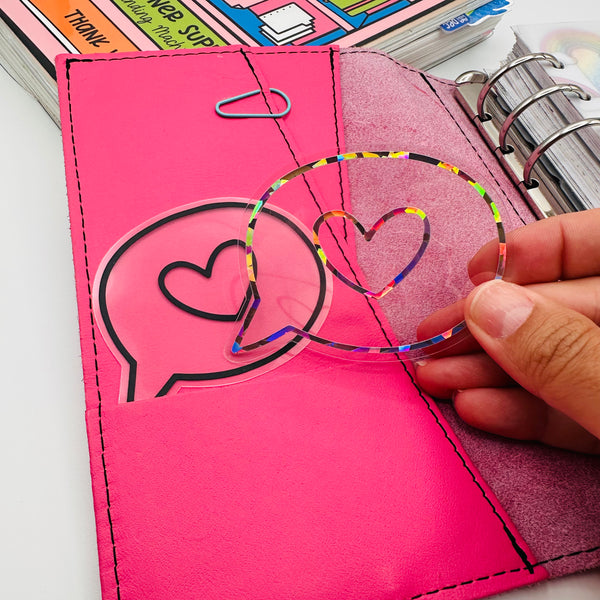 Heart Speech Bubble Vinyl Ephemera
