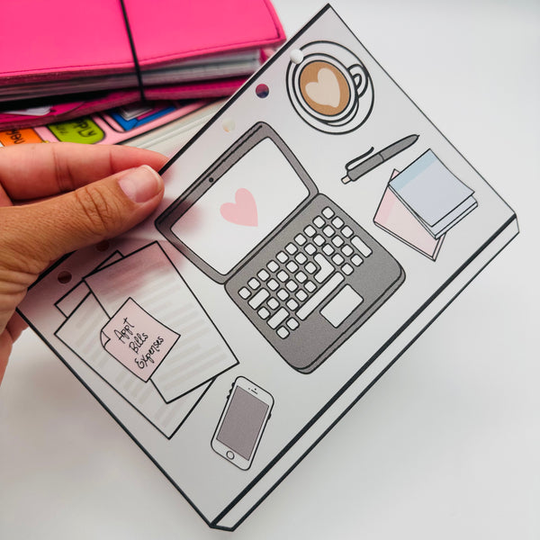 Laptop Desk Flatlay Vellum Dashboard