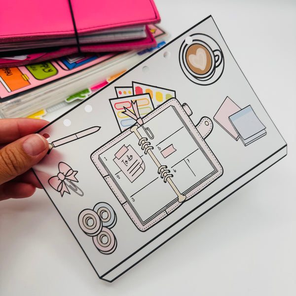 Planner Desk Flatlay Vellum Dashboard