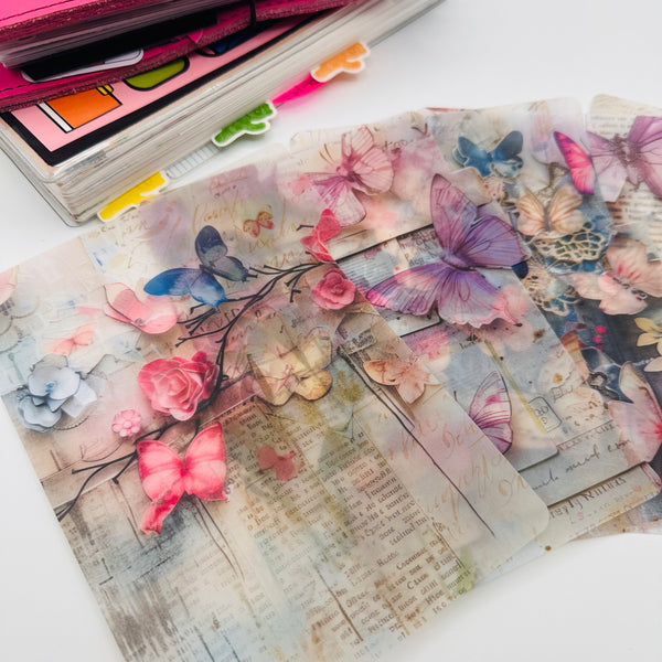 Butterfly Printed Vellum Dividers