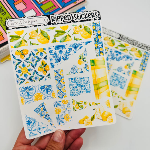 Summer Lemons Torn Paper Sticker Sheet