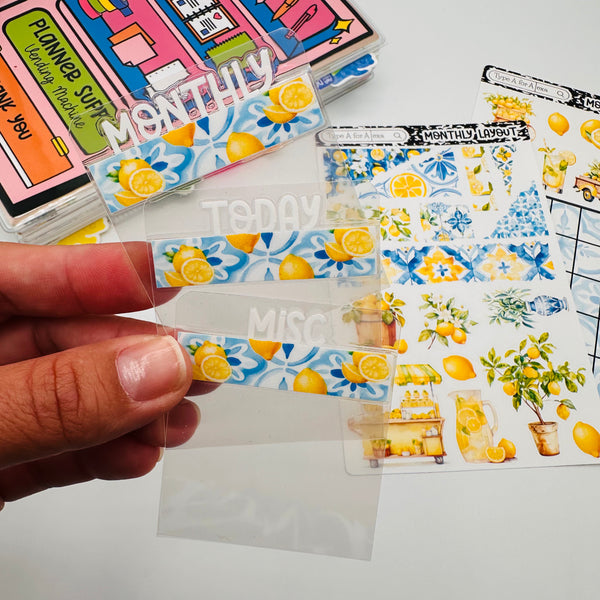 Summer Lemons - Version 2 Mini Tab Dividers