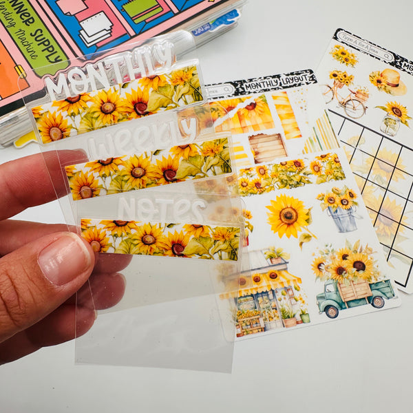 Sunflower Mini Tab Dividers
