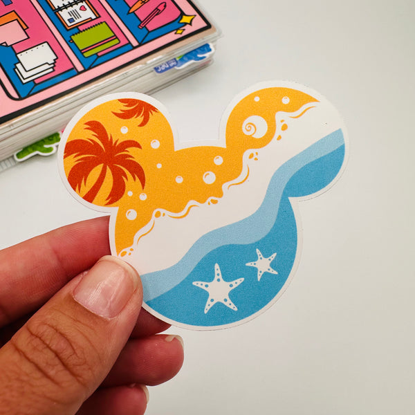 Beachy Mouse Head Stickers
