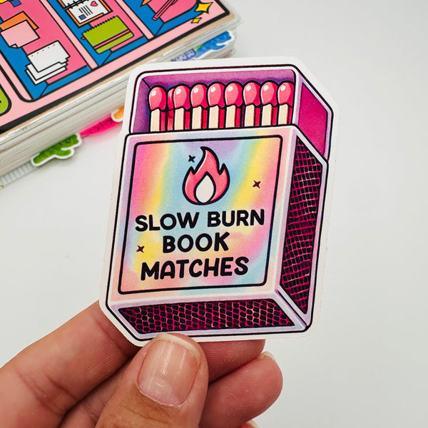 Slow Burn Book Matches Stickers
