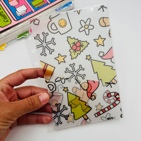 Christmas Doodle Vellum Pocket Dashboard