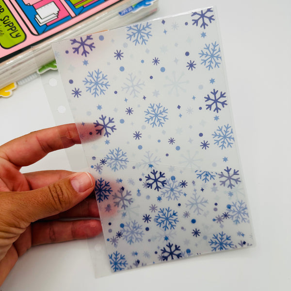 Winter Snowflakes Vellum Pocket Dashboard