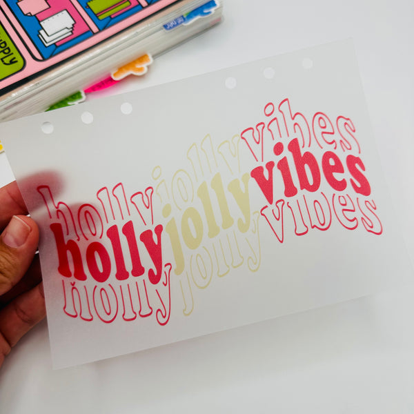 Holly Jolly Vibes Vellum Dashboard