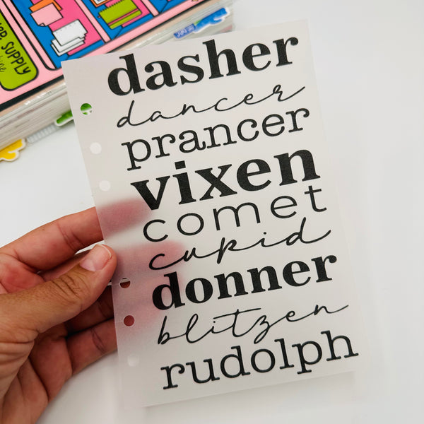 Reindeer Names Vellum Dashboard