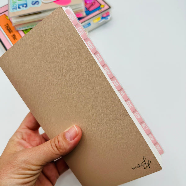 SUPER Mini Monthly Tab Planner Dividers (NO DOODLES) - Set of 12