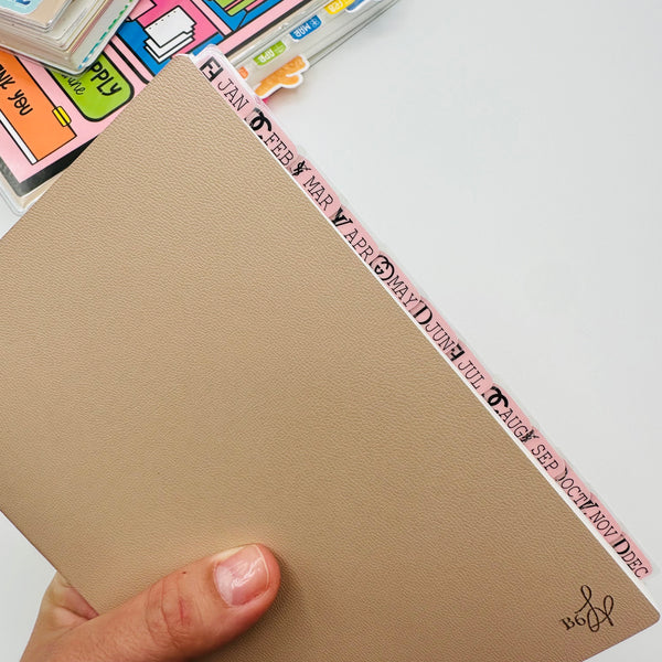 SUPER Mini Luxe Logo Monthly Tab Planner Dividers - Set of 12