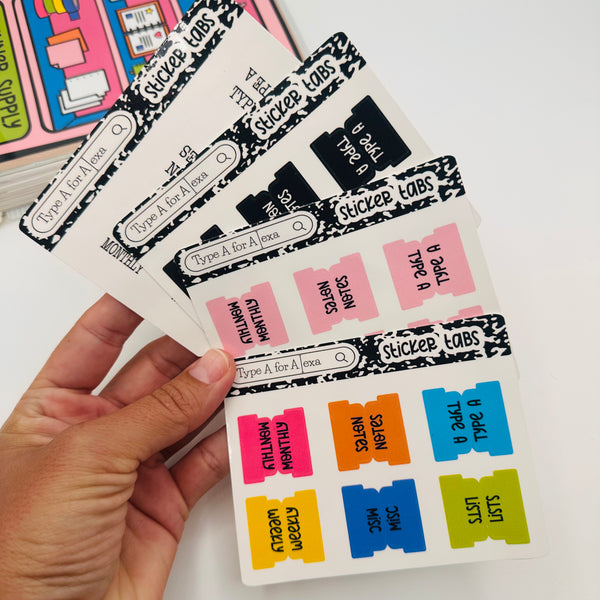 Custom SUPER Mini Tab Stickers