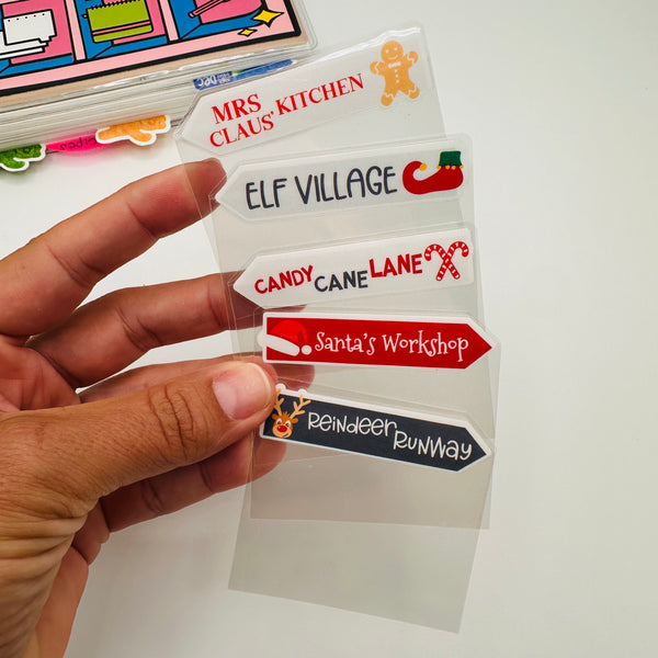 Christmas Sign Mini Tab Planner Dividers - Set of 3