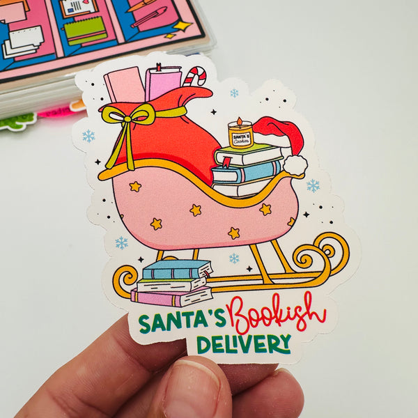 Santa's Bookish Delivery Stickers