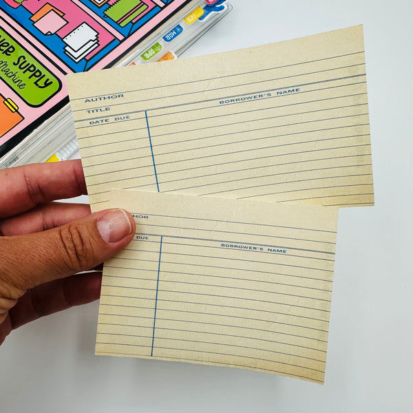 Library Card Adhesive Sticker Pocket