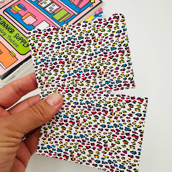Bright Leopard Adhesive Sticker Pocket