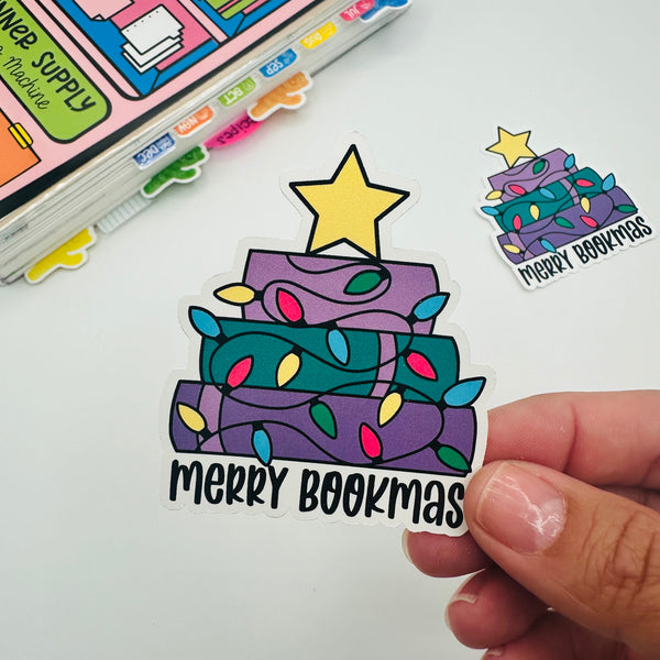 Merry Bookmas Vinyl Stickers
