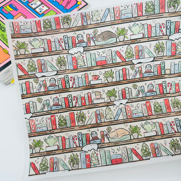Christmas Bookshelf Vellum