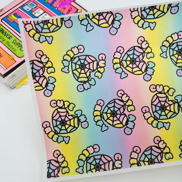 Cute and Creepy Colorful Vellum