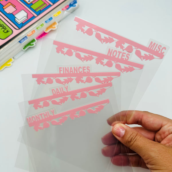 Custom Leaf Border Dividers - TOP TABS