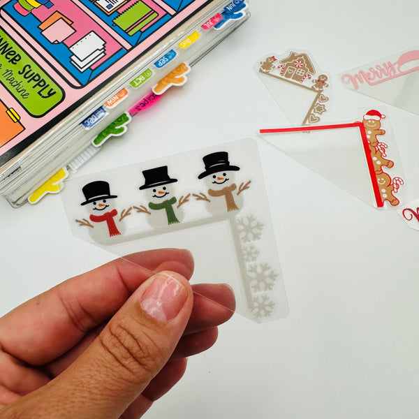 Snowmen Trio Corner Tab