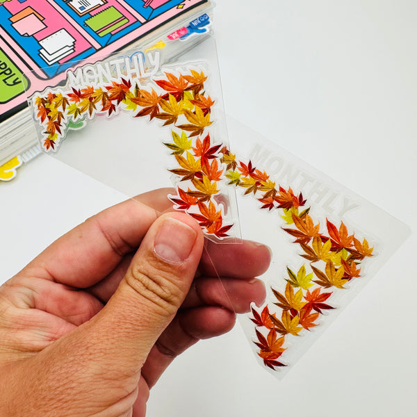 Custom Fall Leaves Corner Tab
