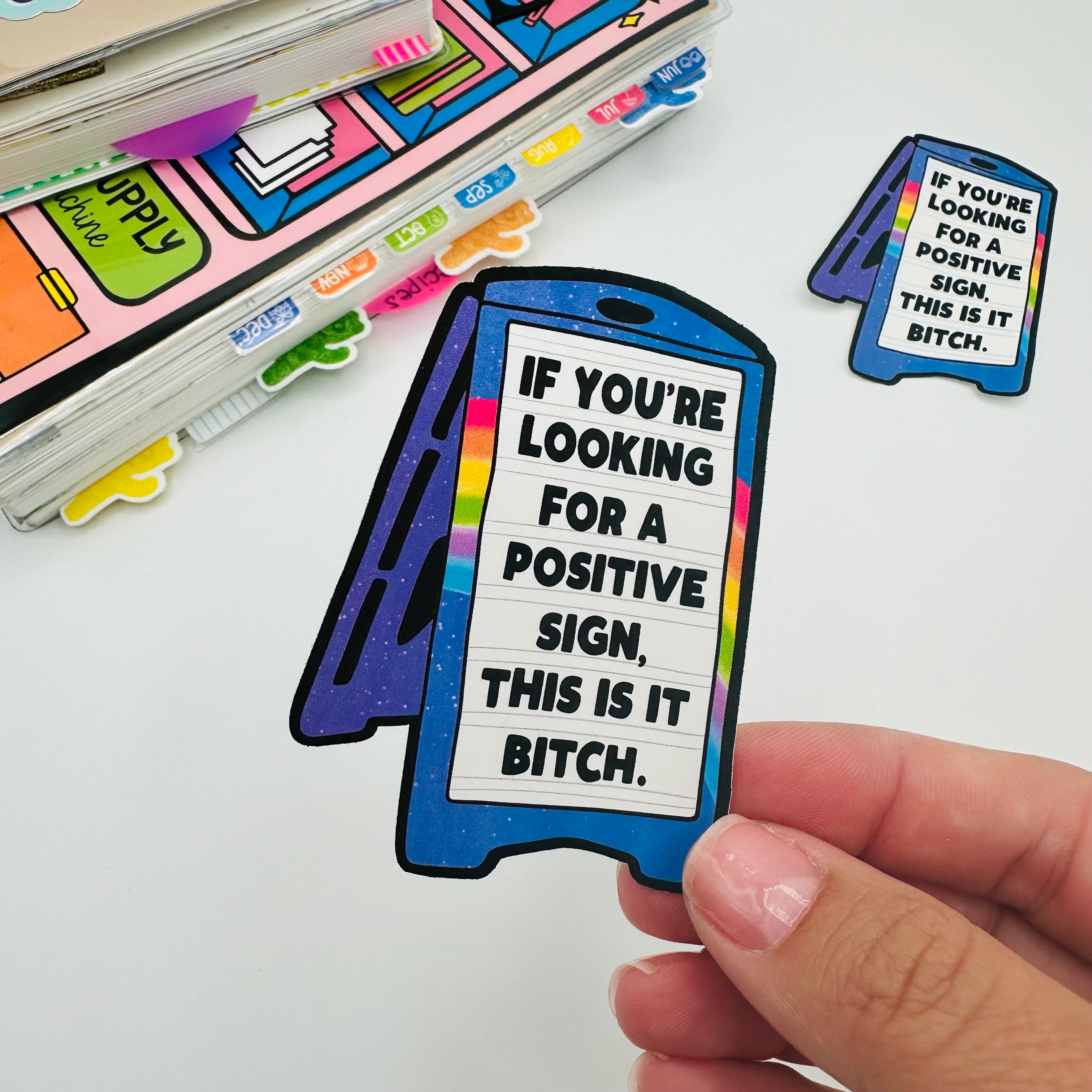 Positive Sign Vinyl Sticker – TypeAforAlexa