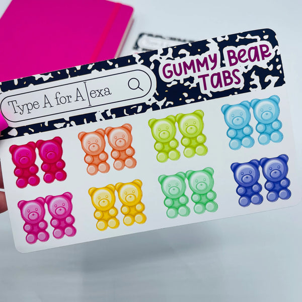 Gummy Bear Tab Stickers