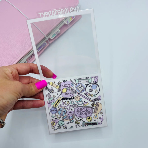 Pastel Retro Pattern Pocket Dash for Ring Planners