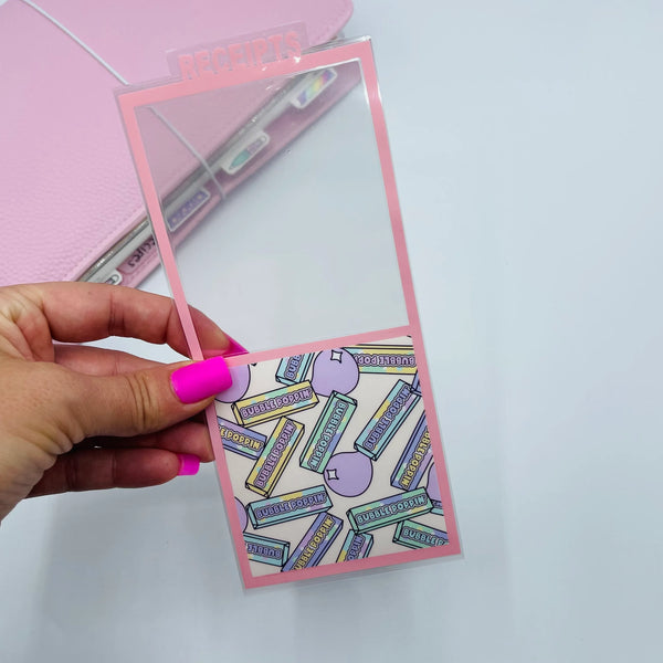 Bubblegum Retro Pattern Pocket Dash for Notebook Planners