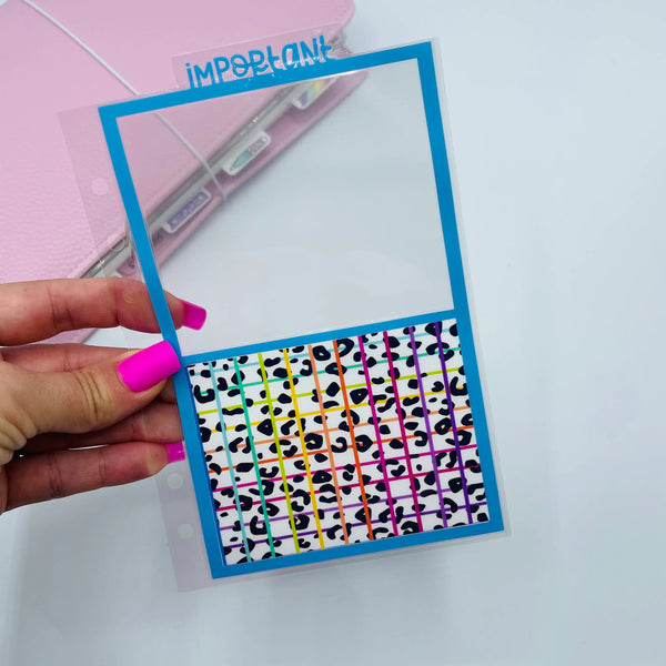 Colorful Leopard Retro Pattern Pocket Dash for Ring Planners