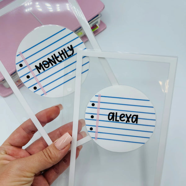 Notebook Paper Custom Dashboard